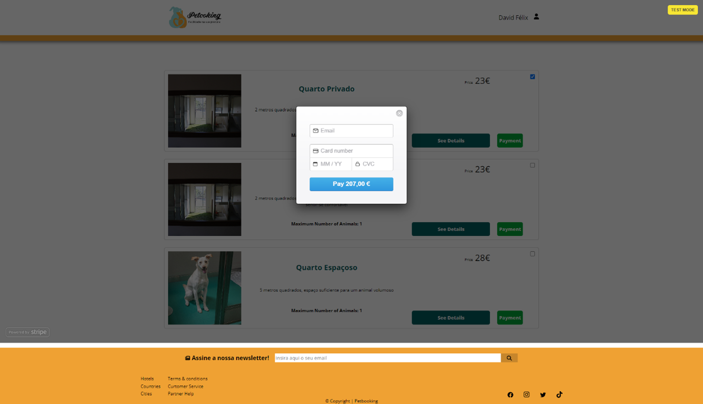 Petooking payment flow